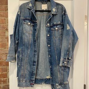 Zara denim oversized jacket